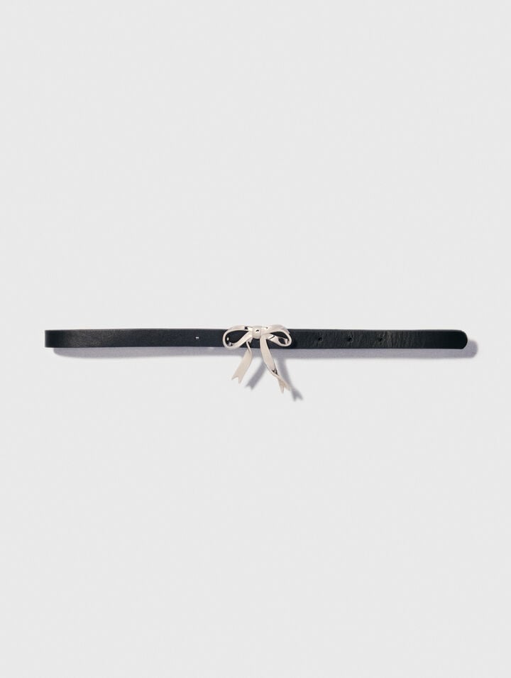 Ceinture noeud fine en cuir