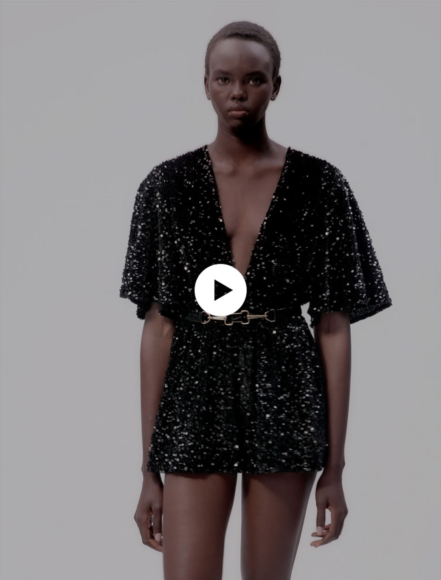Combishort velours et sequins