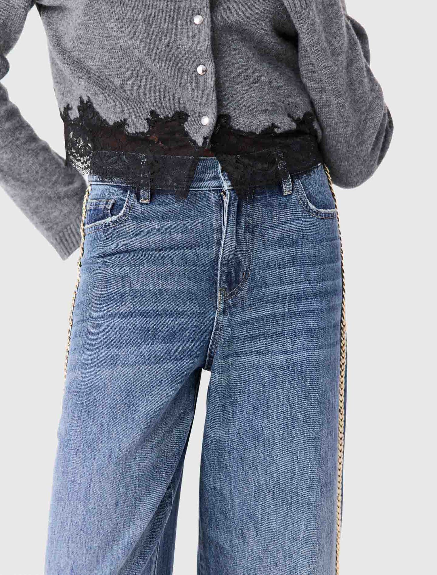 Jean large avec chaines