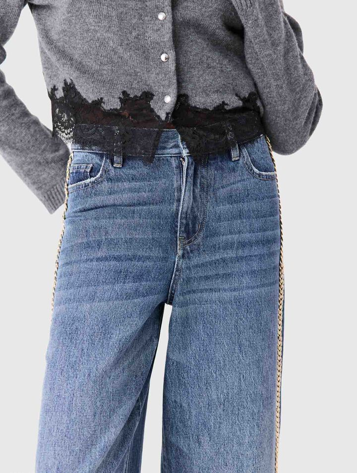 Jean large avec chaines