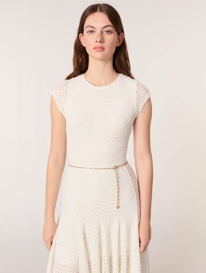 Robe longue en crochet