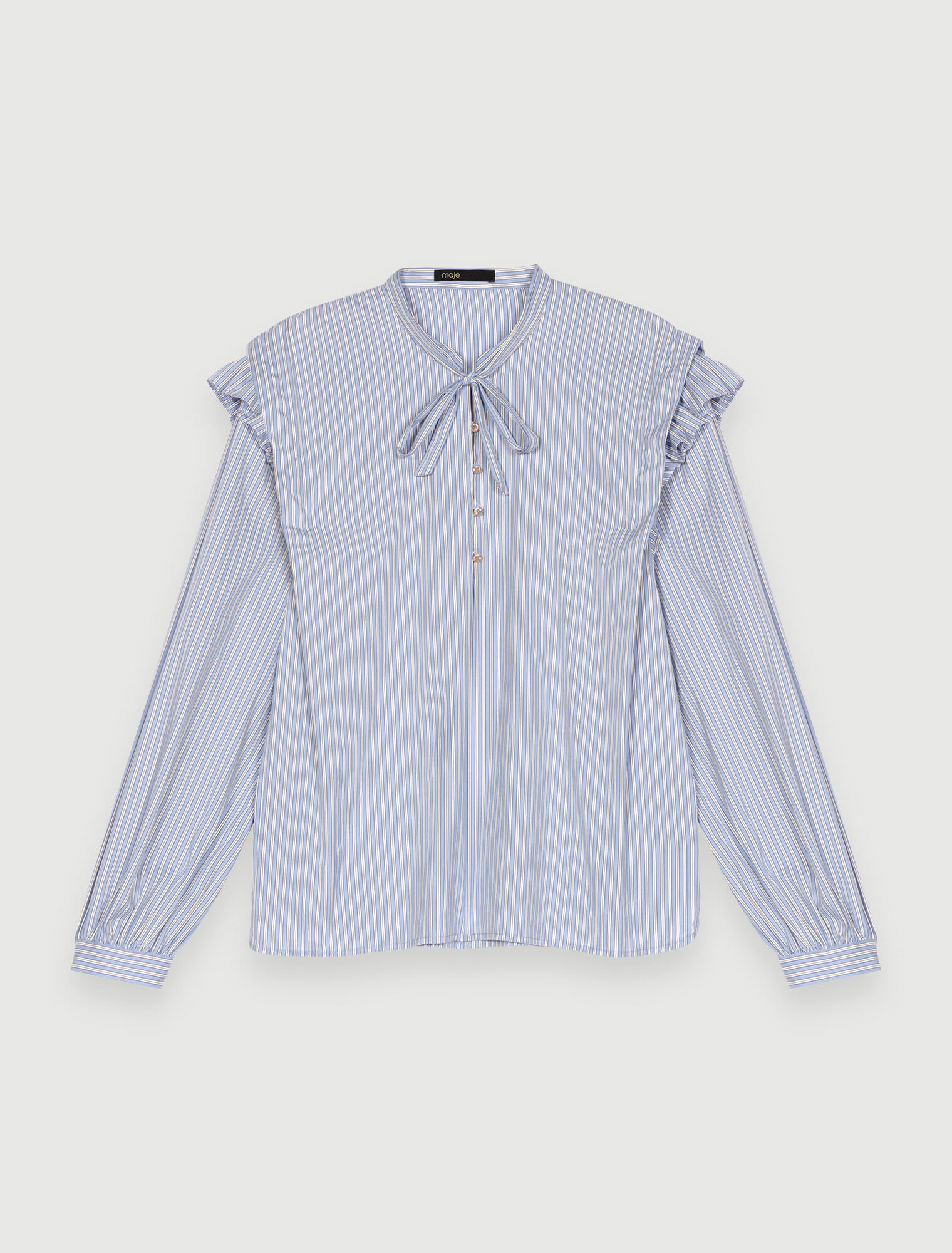 Blouse bleue à rayures