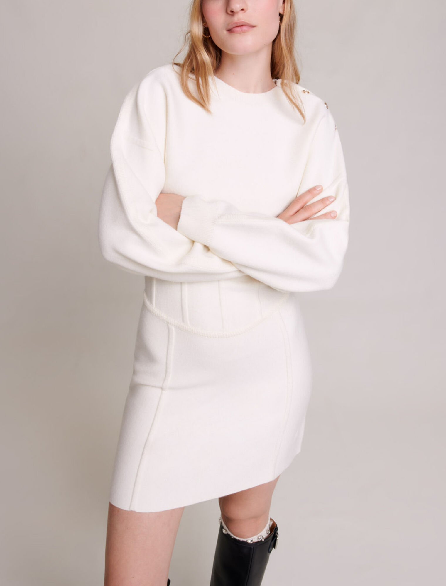 Robe pull effet corset