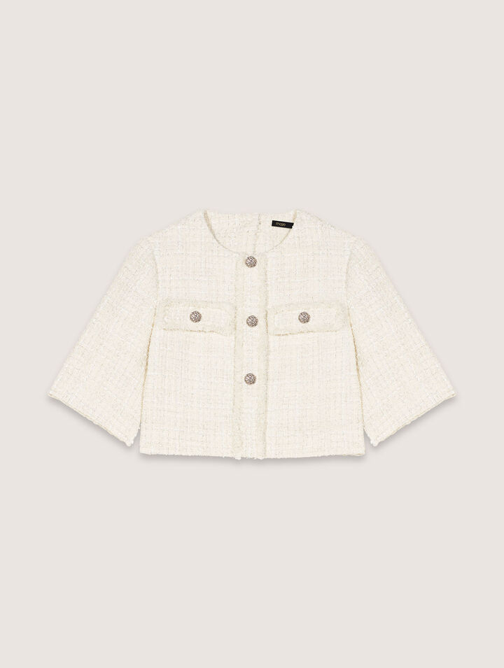 Robe courte 2-en-1 en tweed