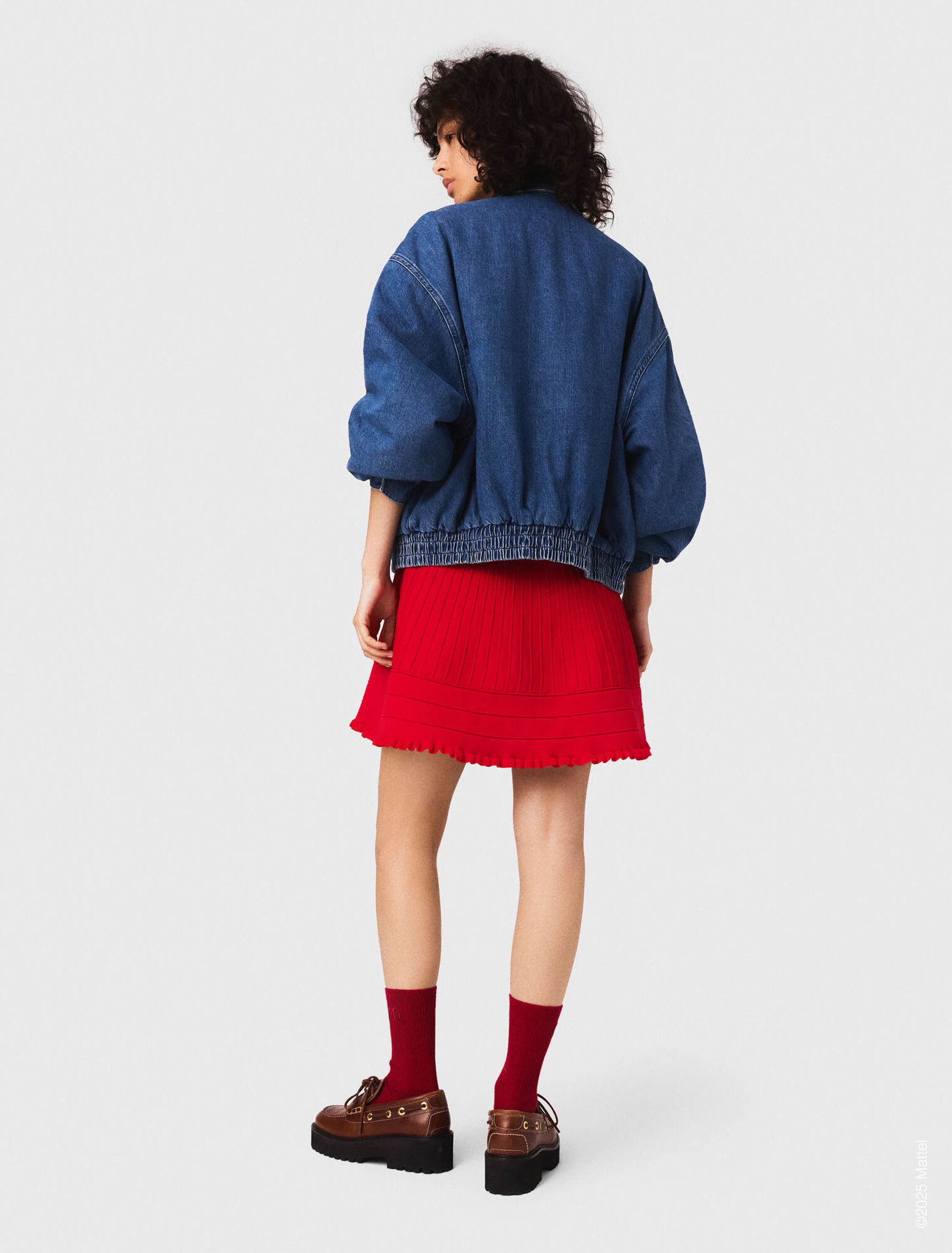 Veste denim oversize brodé