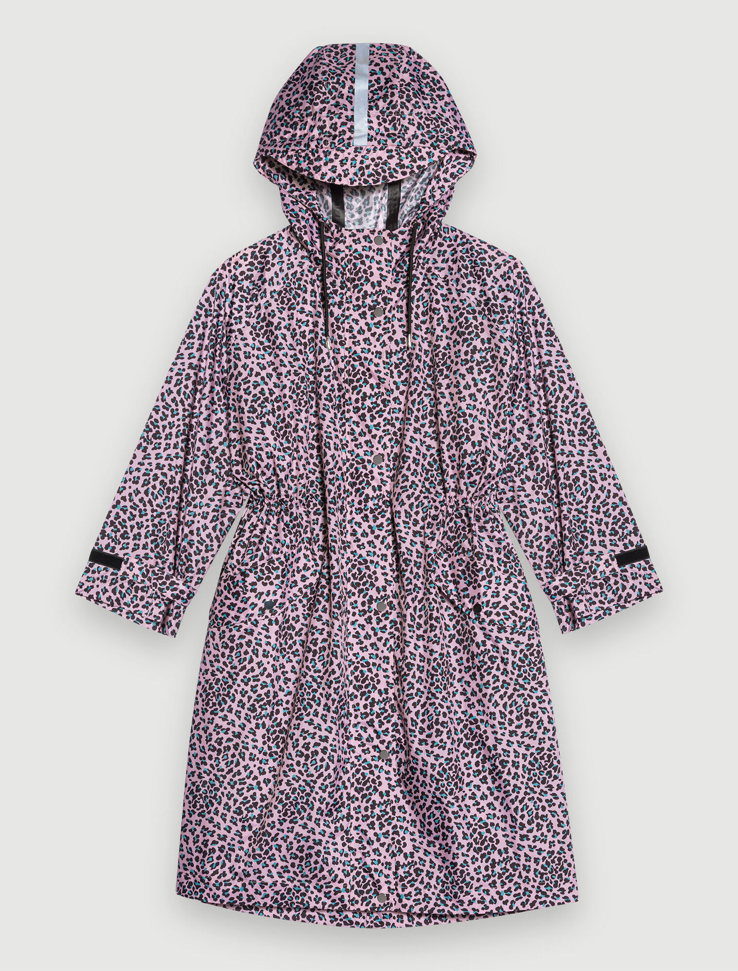 Manteau déperlant imprimé léopard