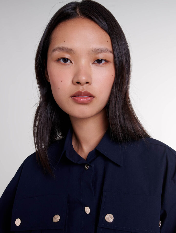 Chemise longue ceinturée 