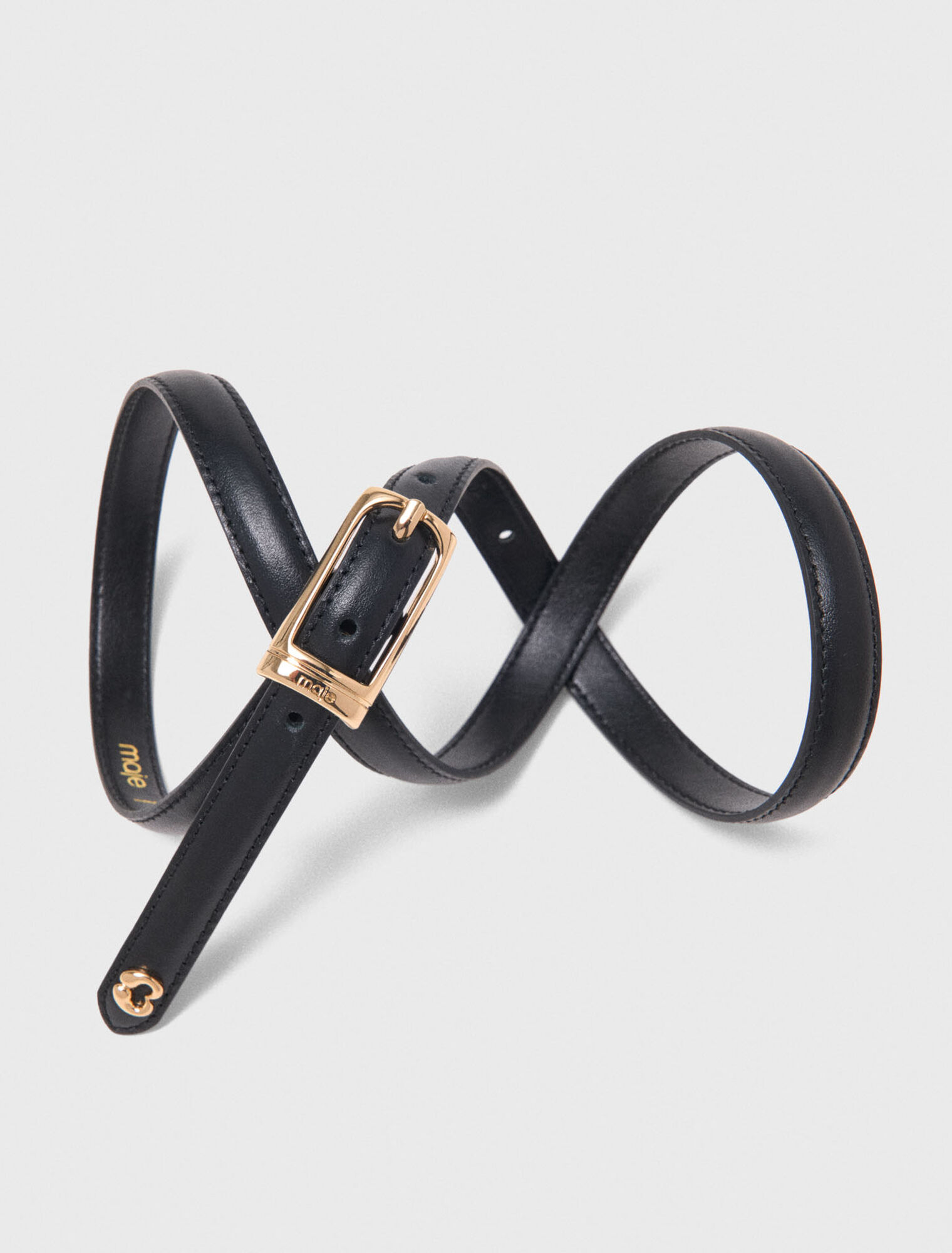 Ceinture fine en cuir