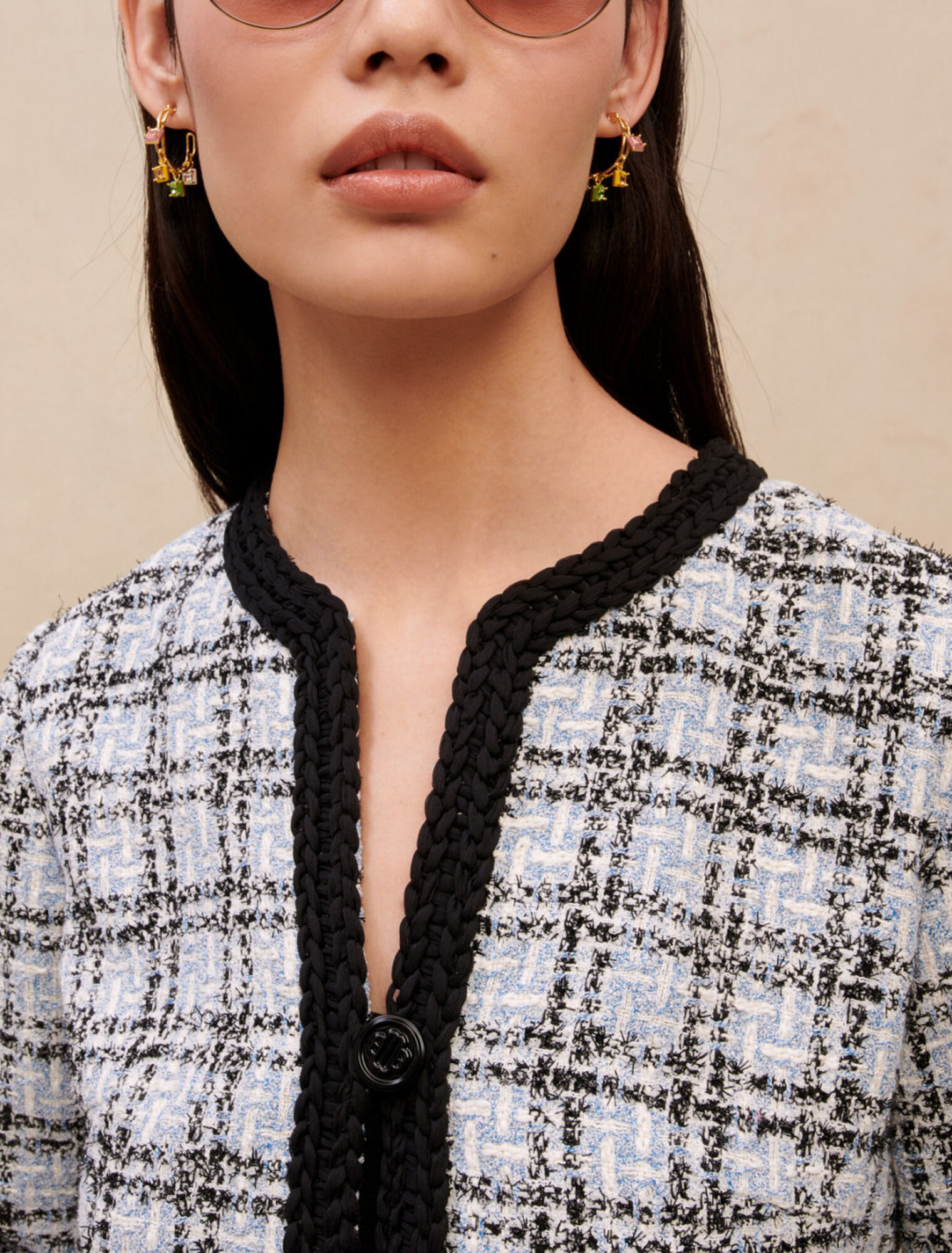 Robe effet tweed