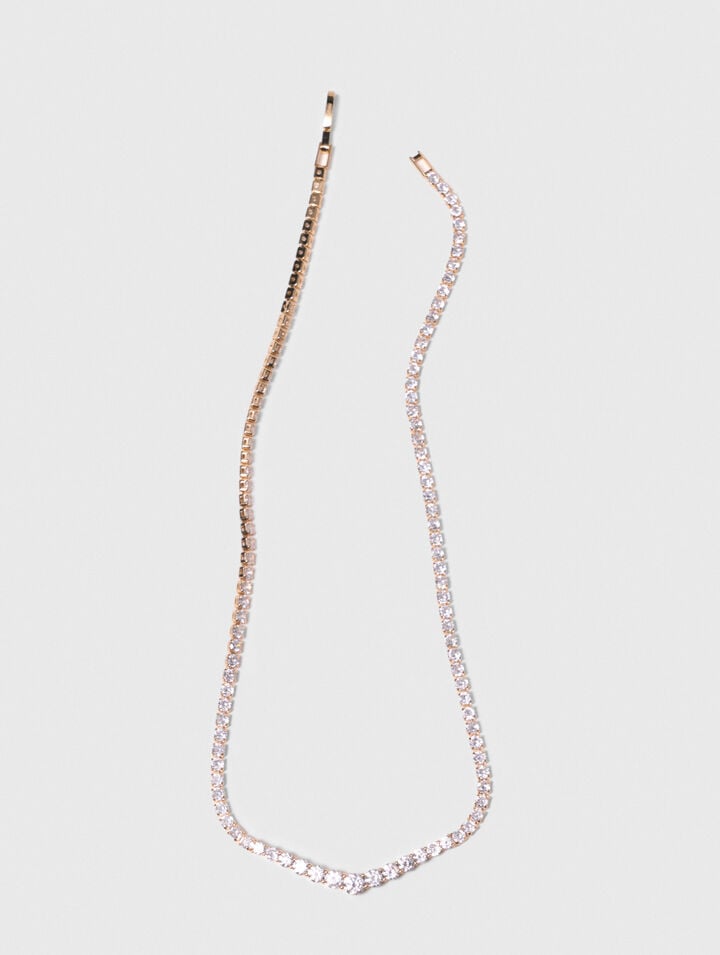Collier cascade de strass