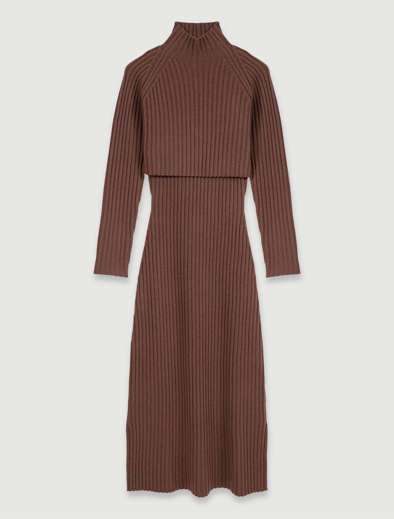 Robe longue 2-en1 en laine