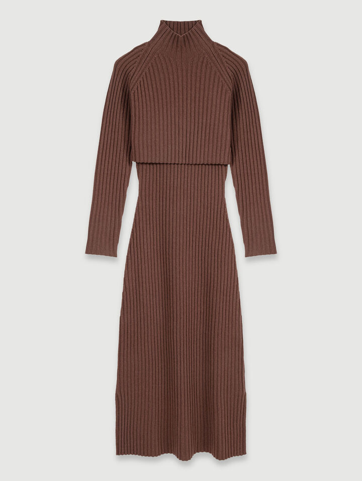 Robe longue 2-en1 en laine