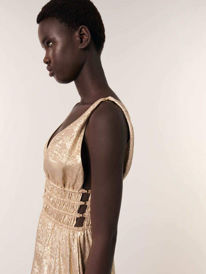 Robe longue métallisée