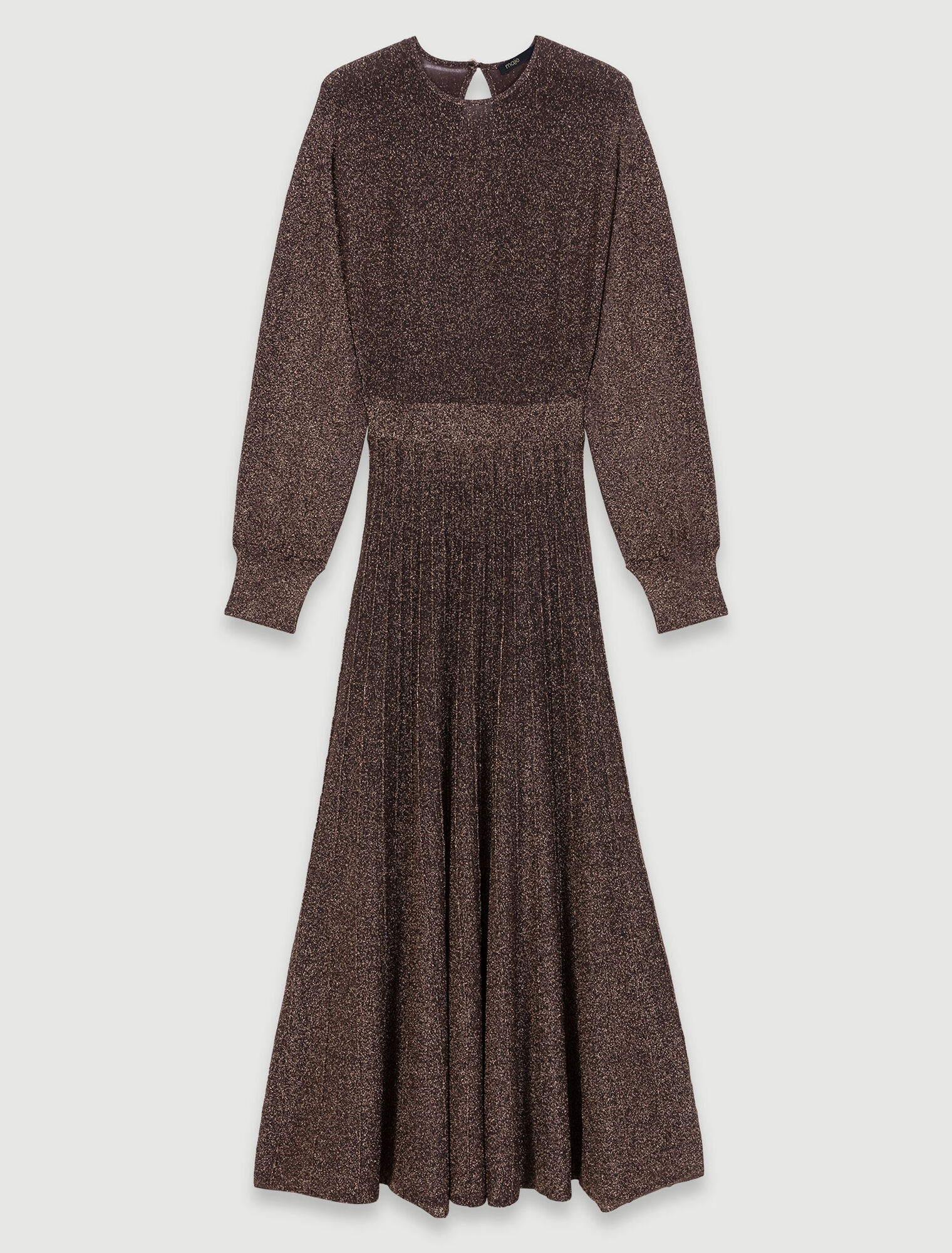 Robe longue en maille brillante