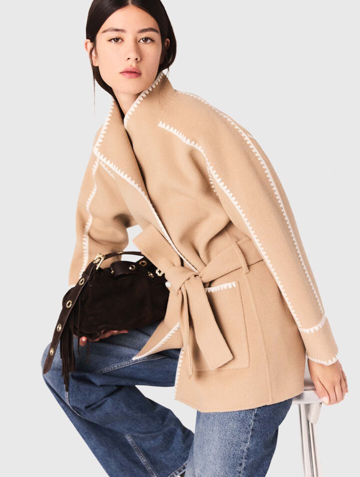 Manteau court double face