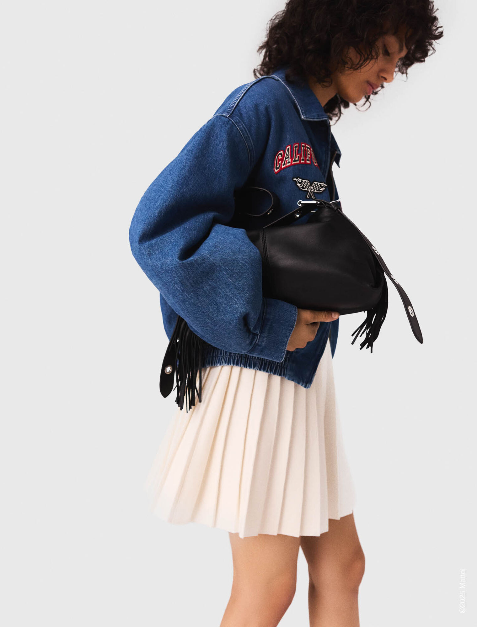 Veste denim oversize brodé