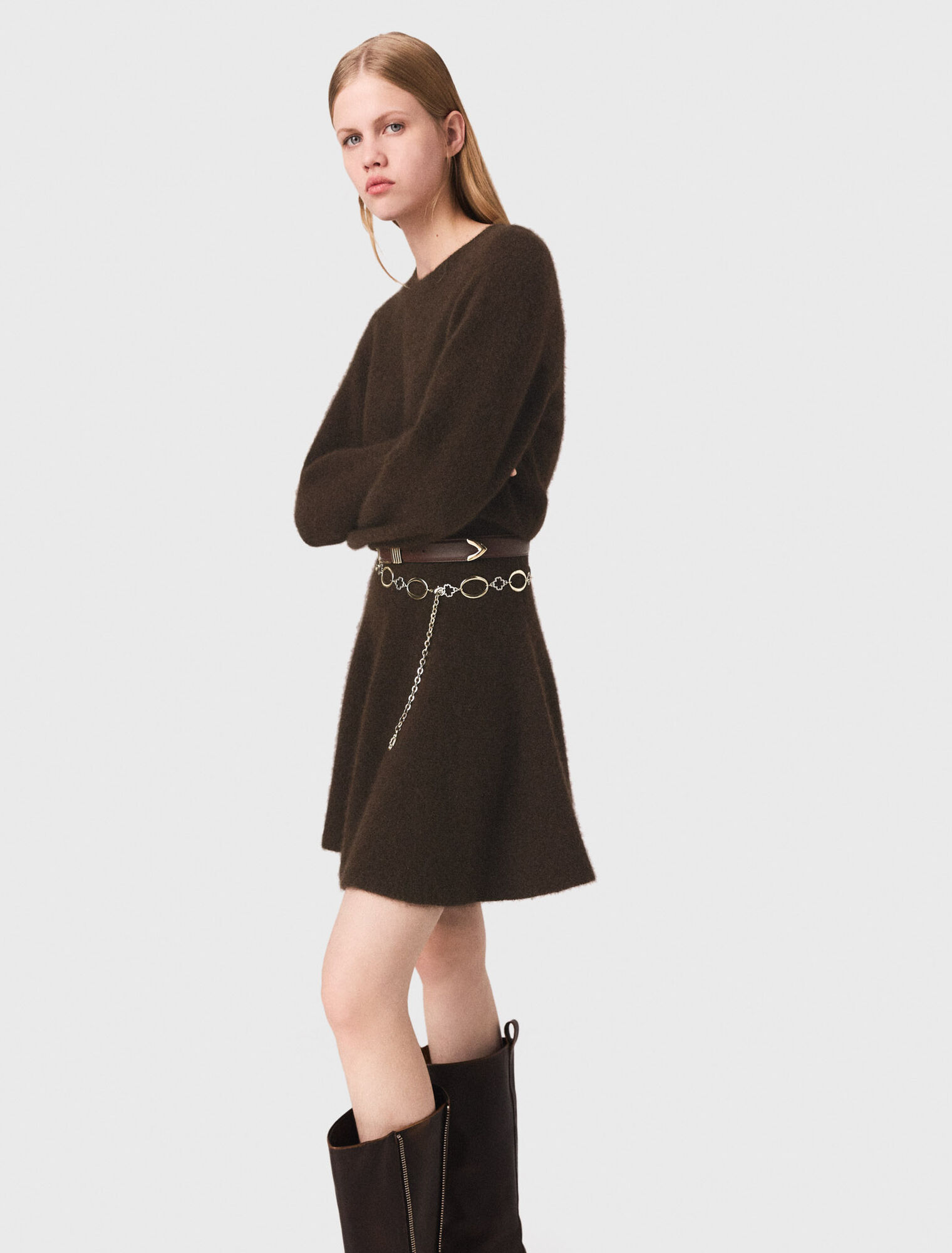 Robe courte en melange de yak