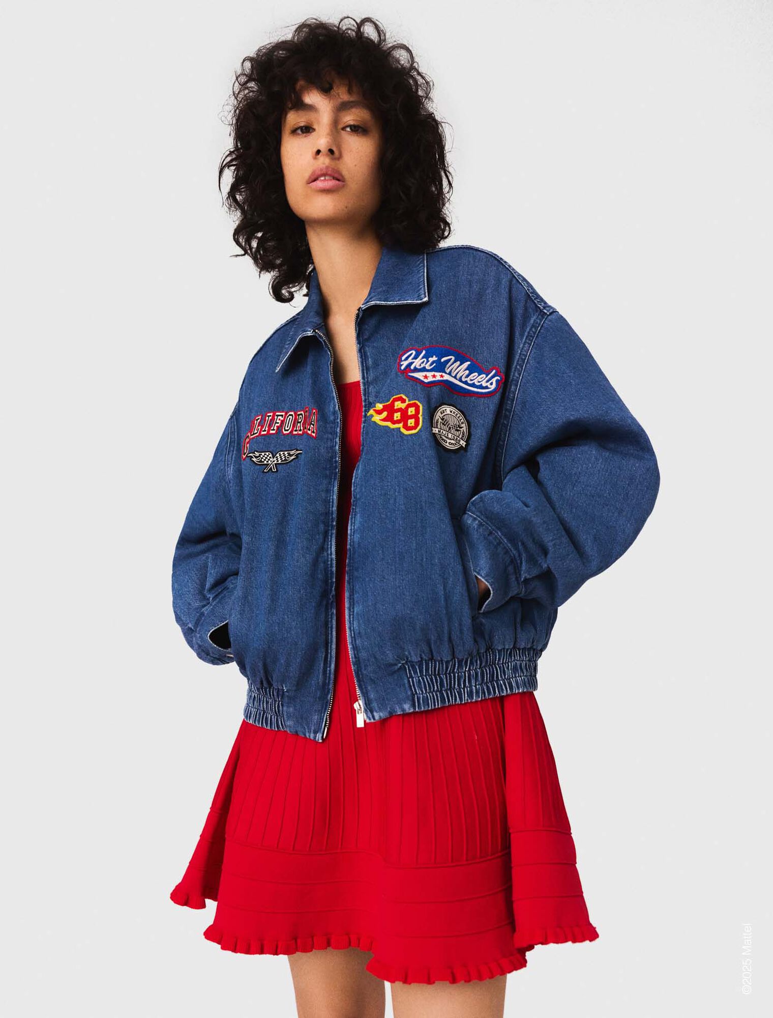 Veste denim oversize brodé