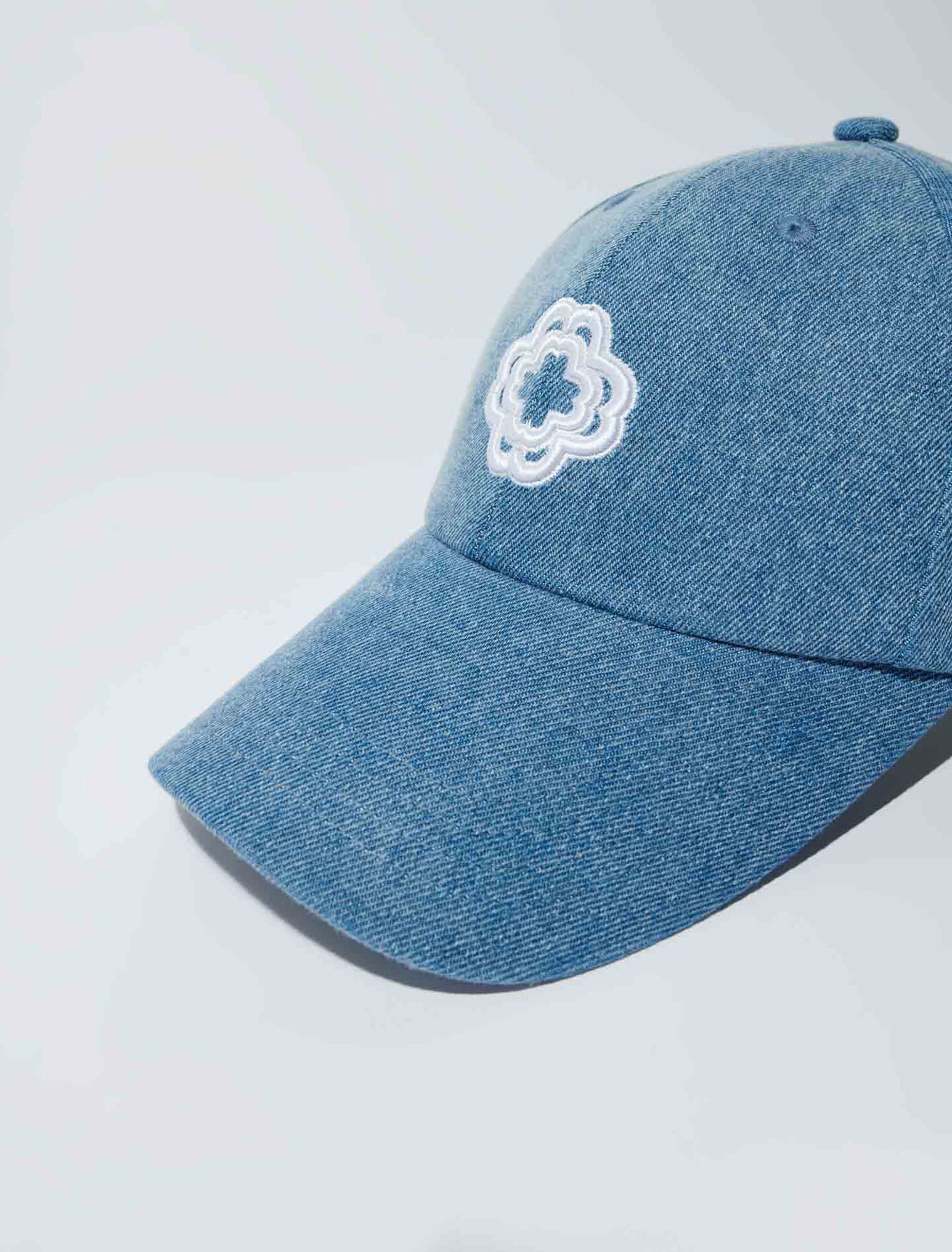 Casquette en denim à logo clover