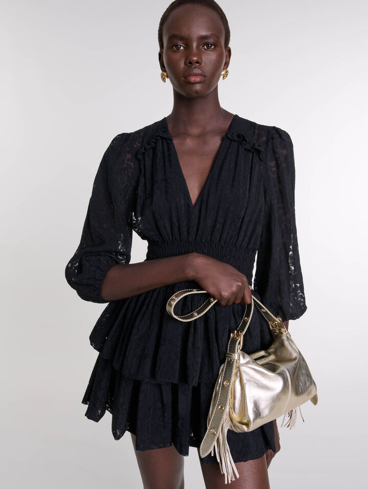 Robe trompe l'œil à motif 