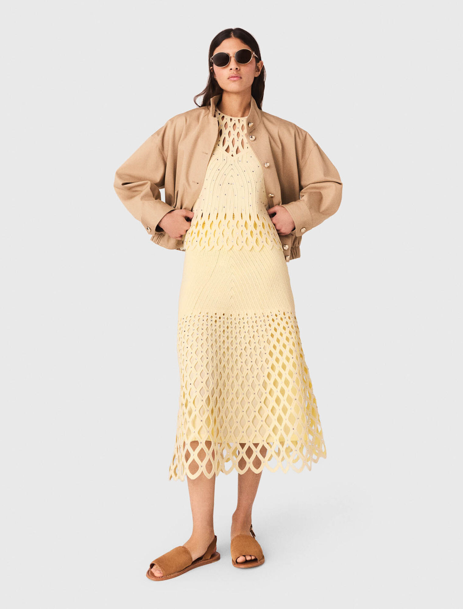 Jupe en crochet &agrave; doublure amovible