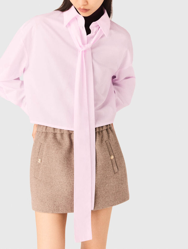 Chemise courte avec Lavallière