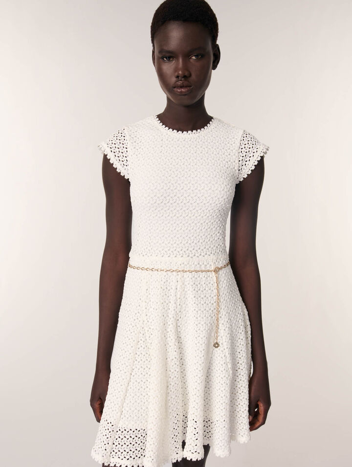 Robe courte en crochet