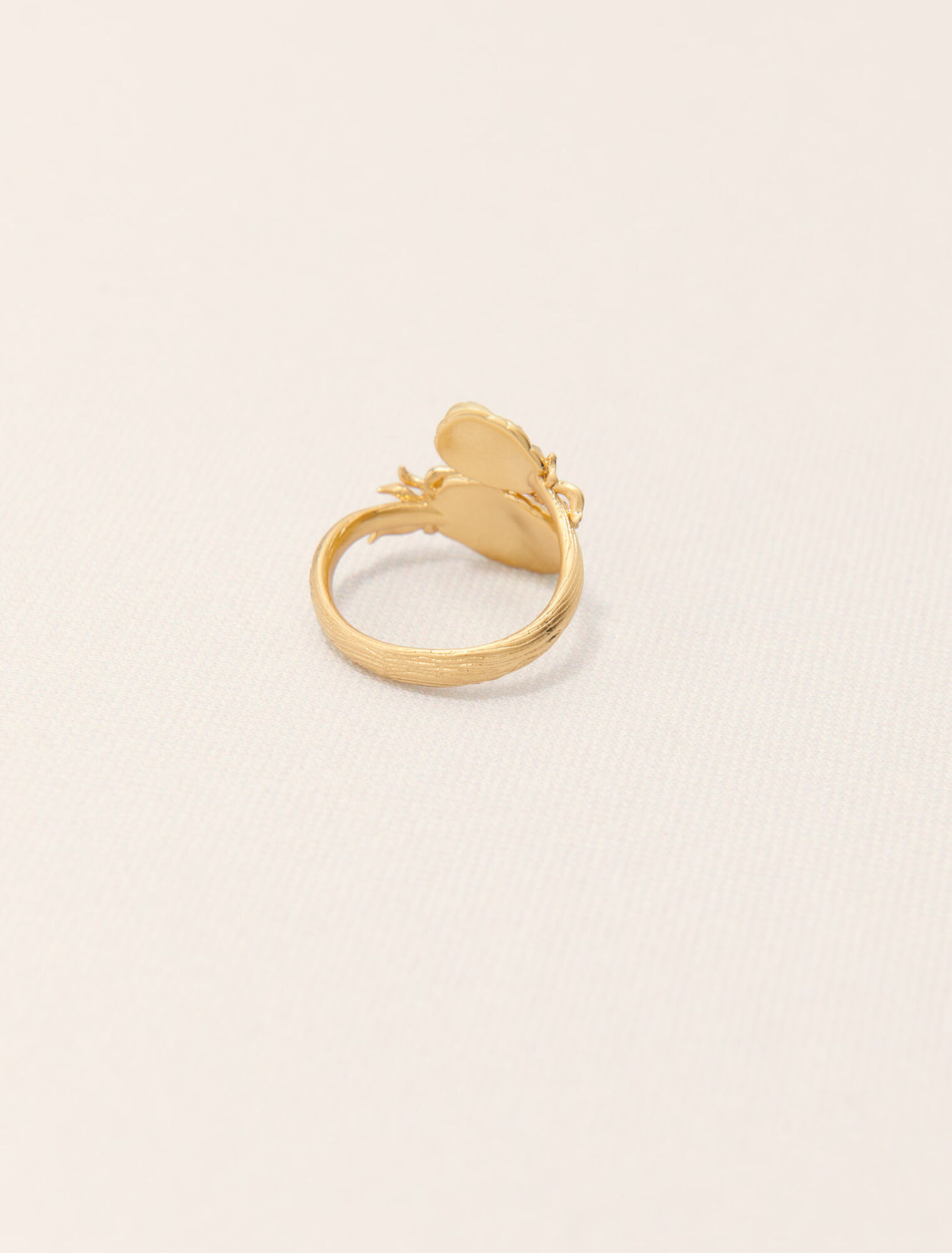 Bague double ananas à strass