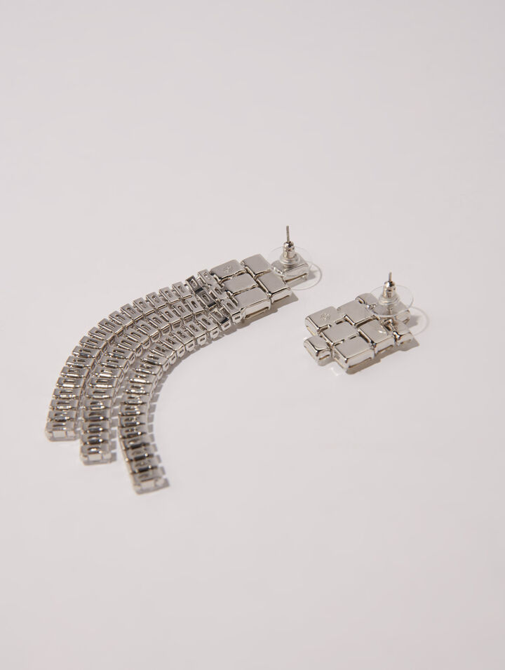 Boucles d'oreilles strass cascade