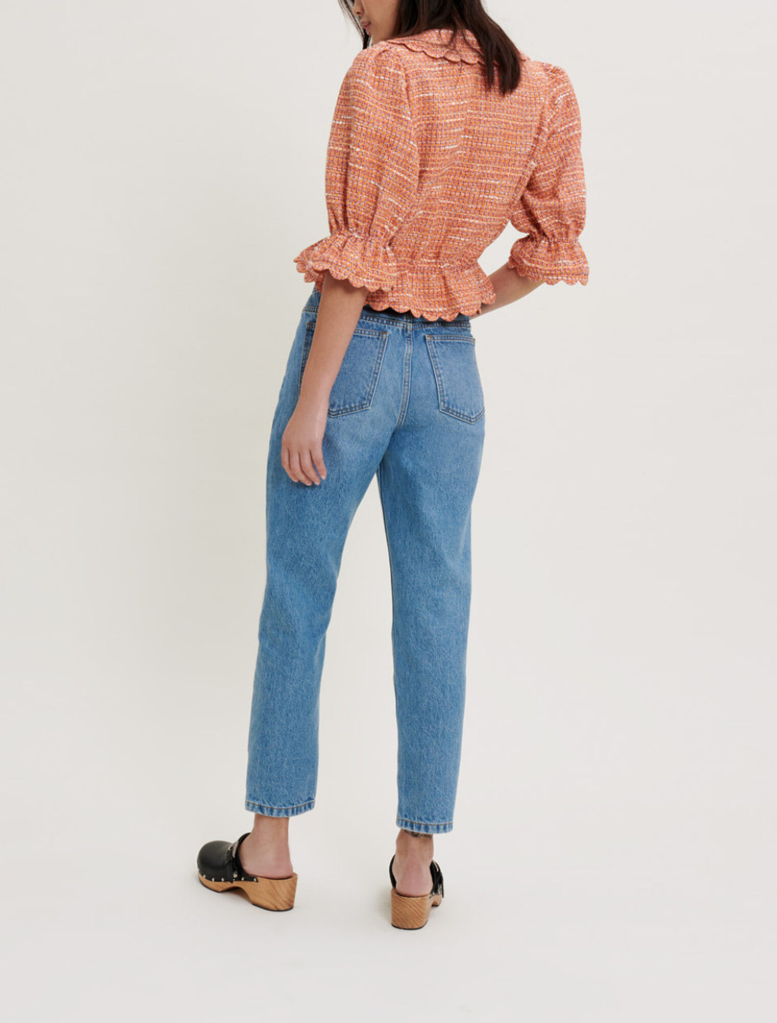 Petite veste en tweed à croquets