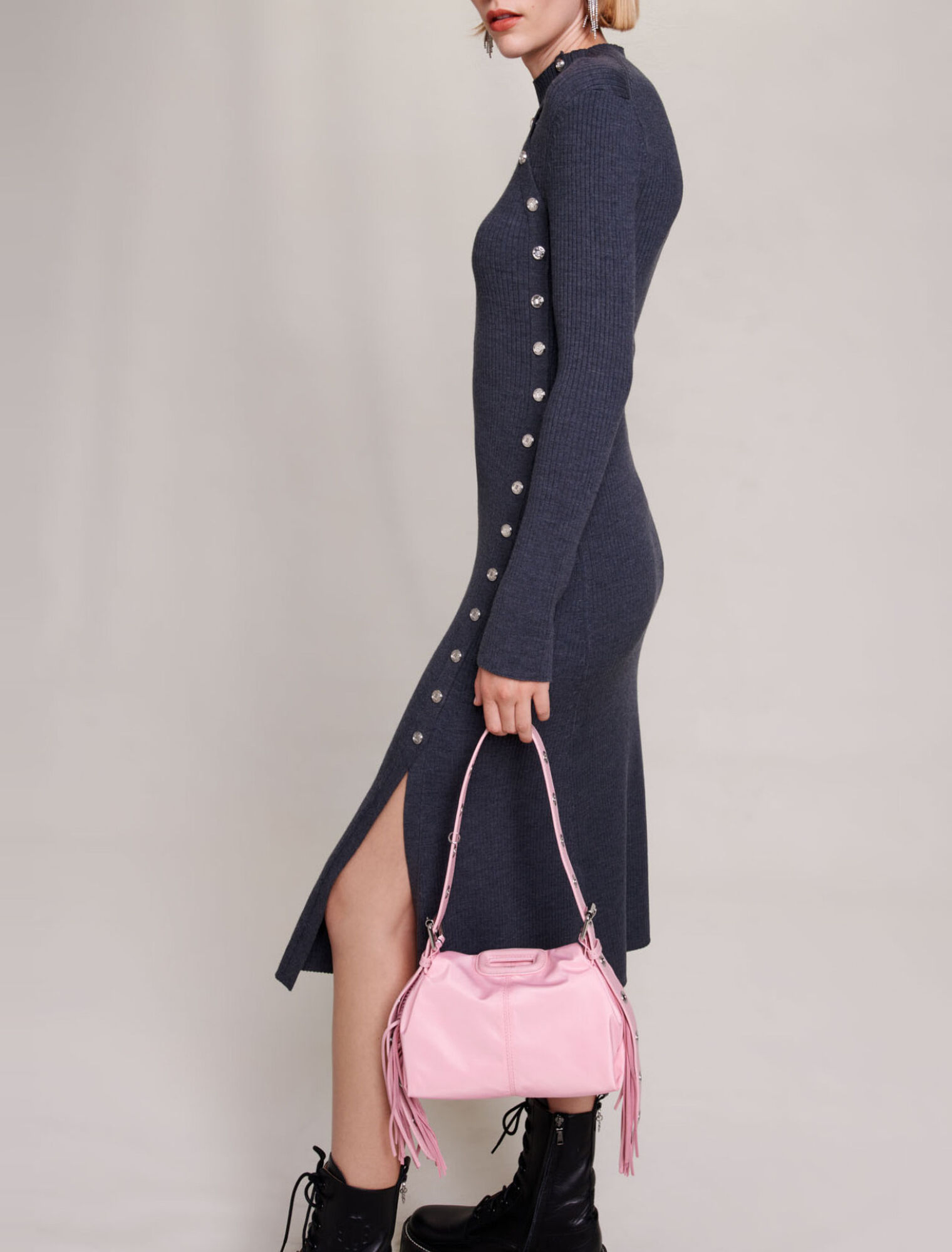 Robe longue en maille