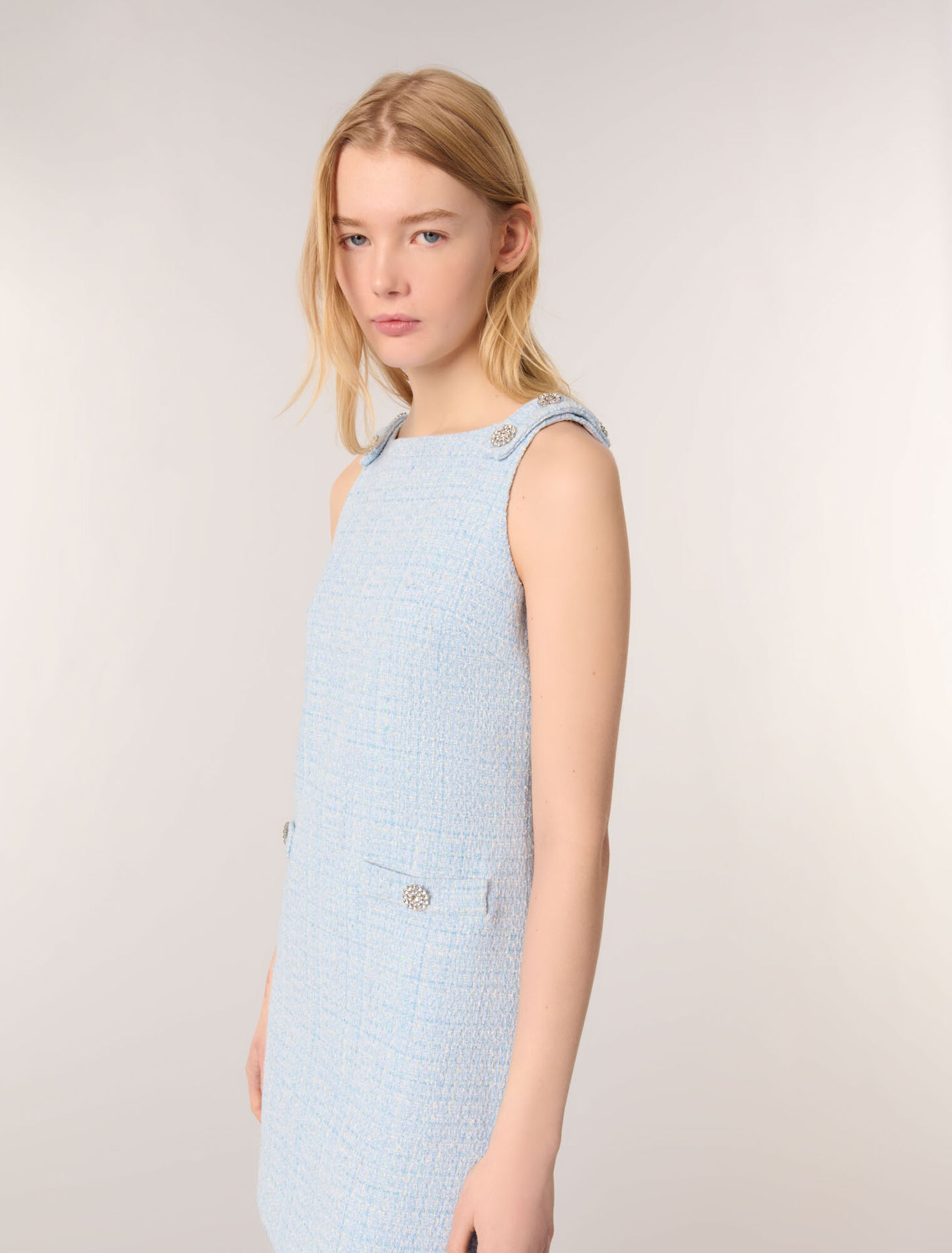 Robe courte en tweed