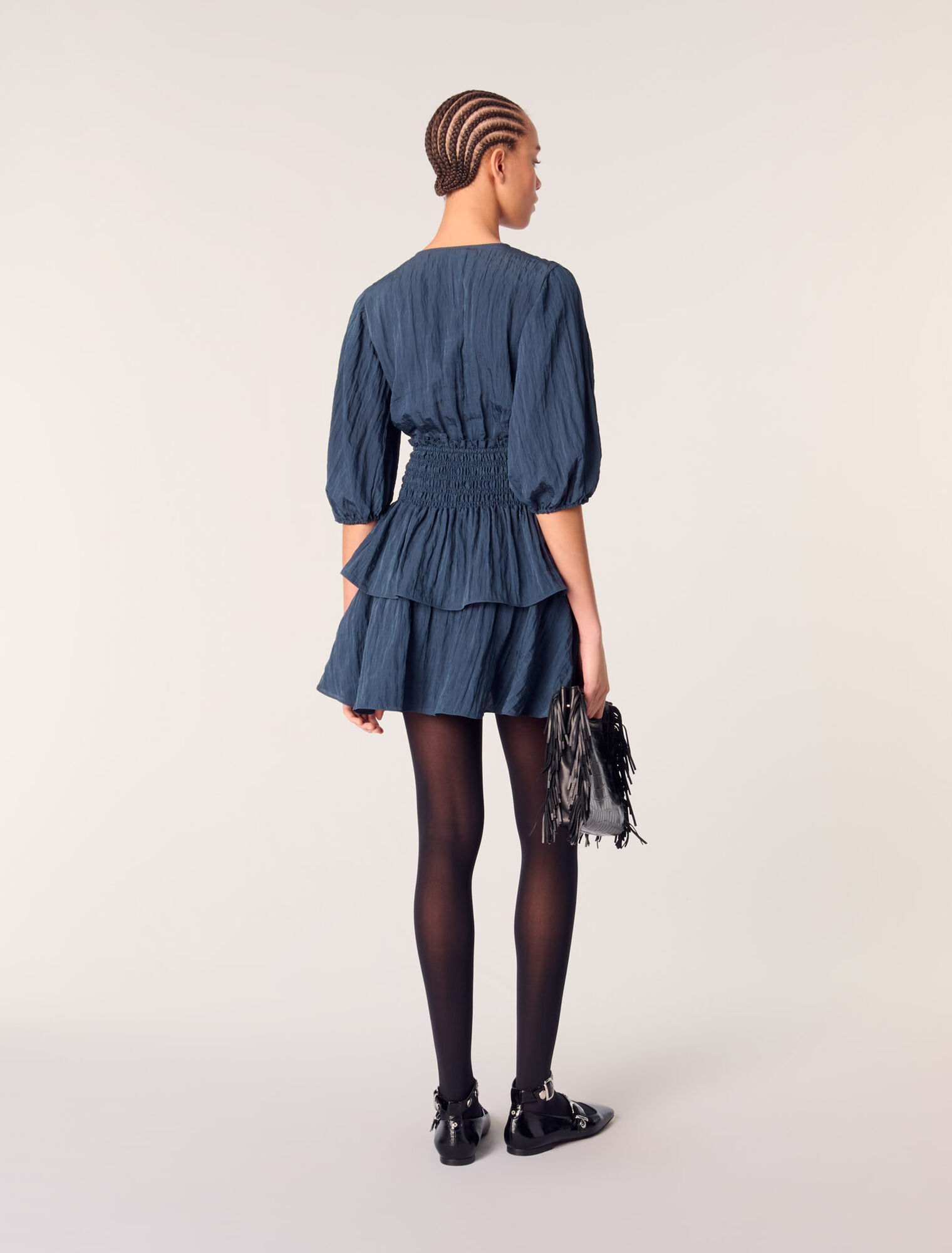 Robe courte à volants