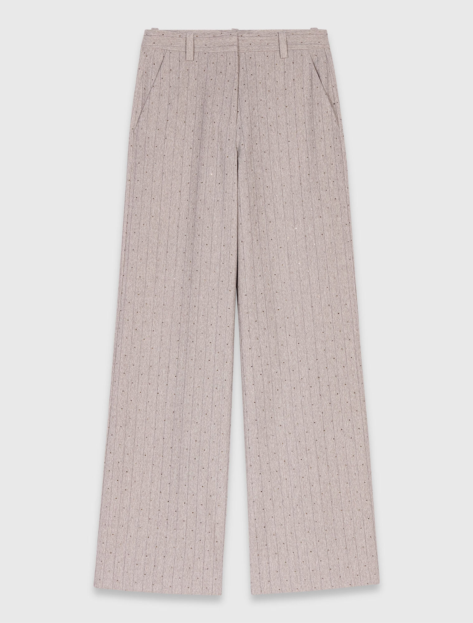 Pantalon tailleur à strass
