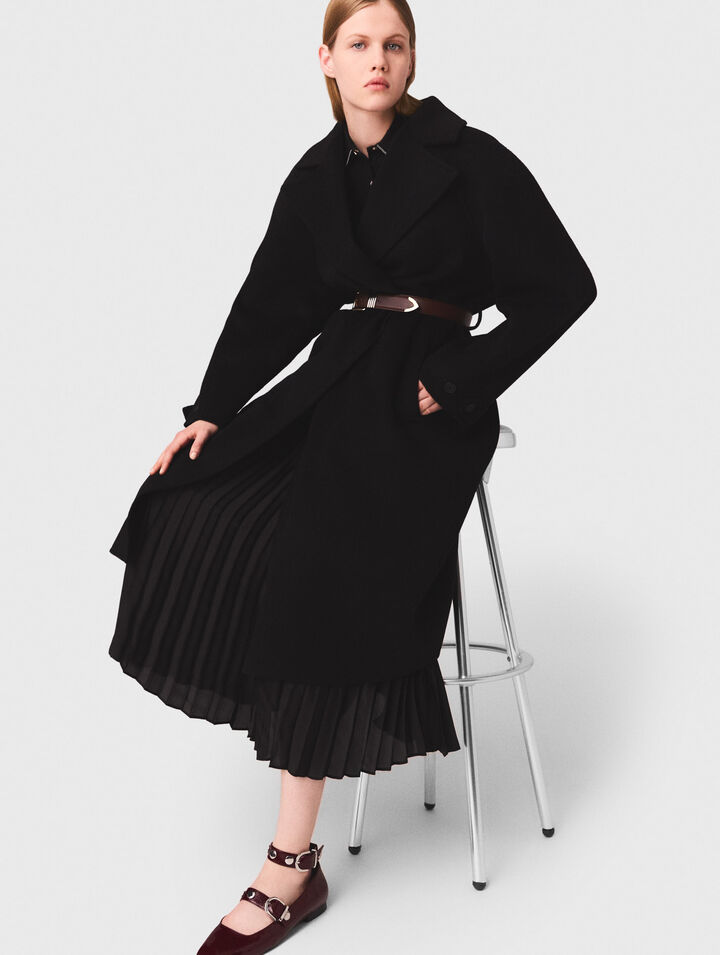 Manteau mi-long double face