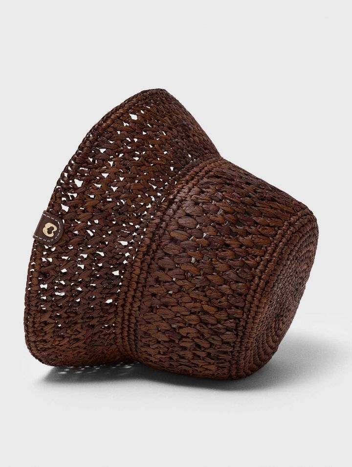 Bob color&eacute; en raphia naturel