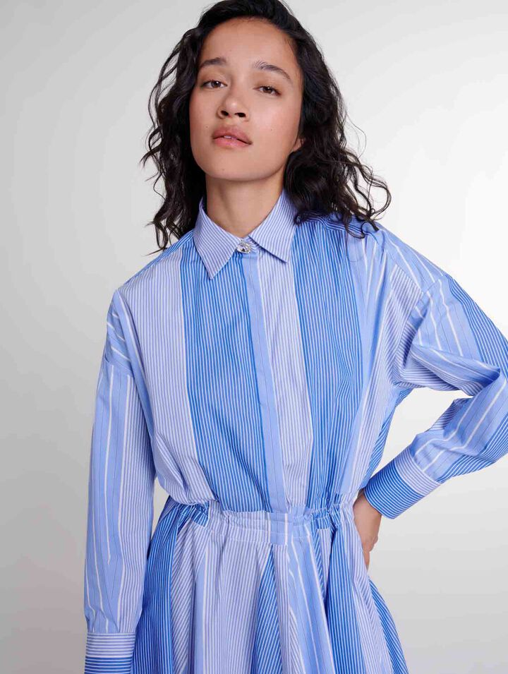 Robe longue loose à rayures 