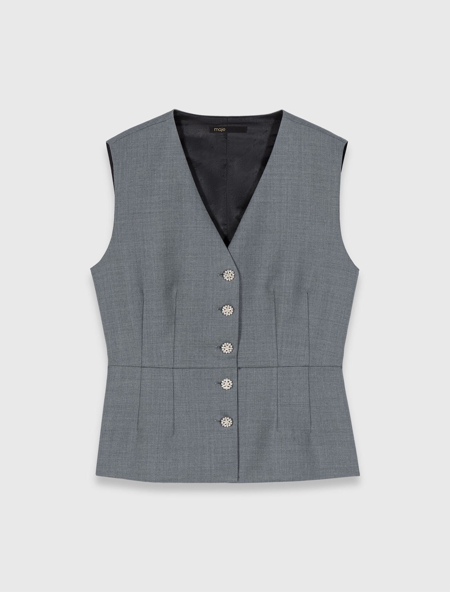 Veston de tailleur &agrave; boutons bijoux