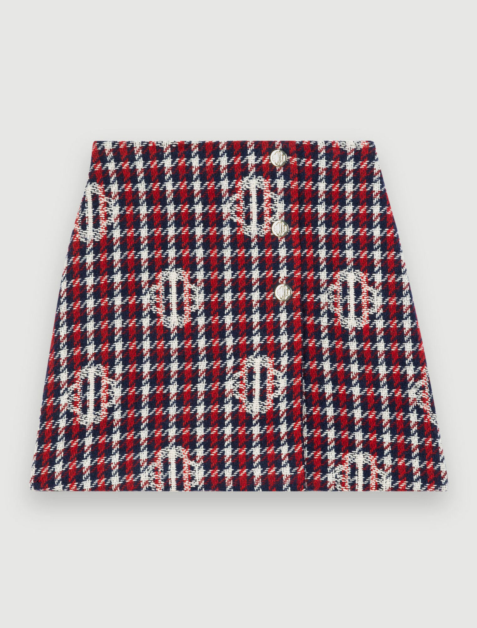 Jupe jacquard Clover à carreaux