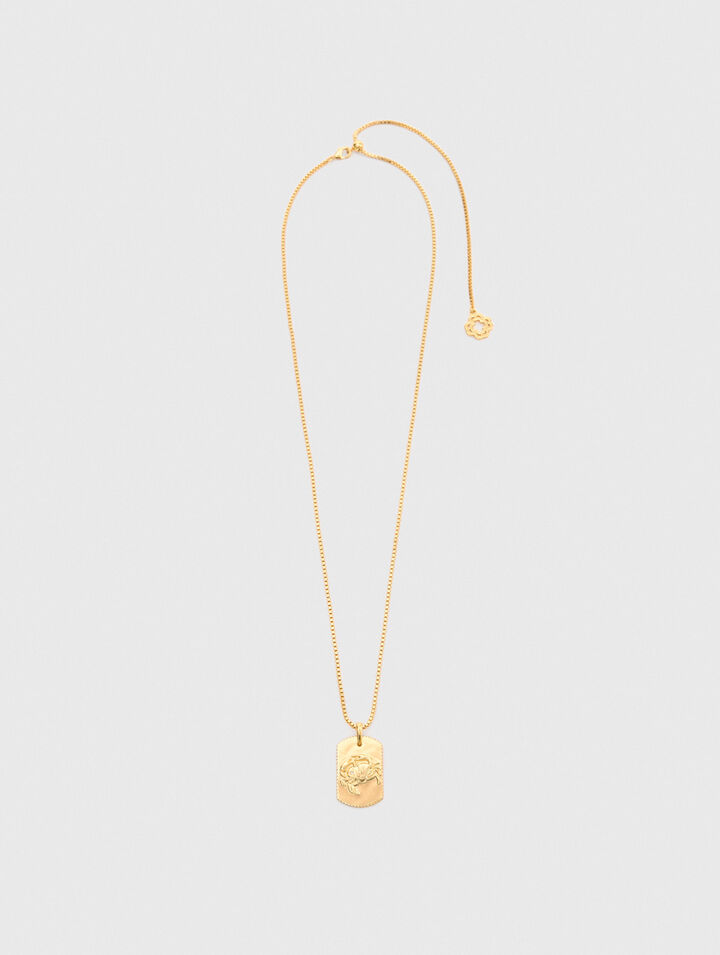 Collier plaque signe du zodiaque