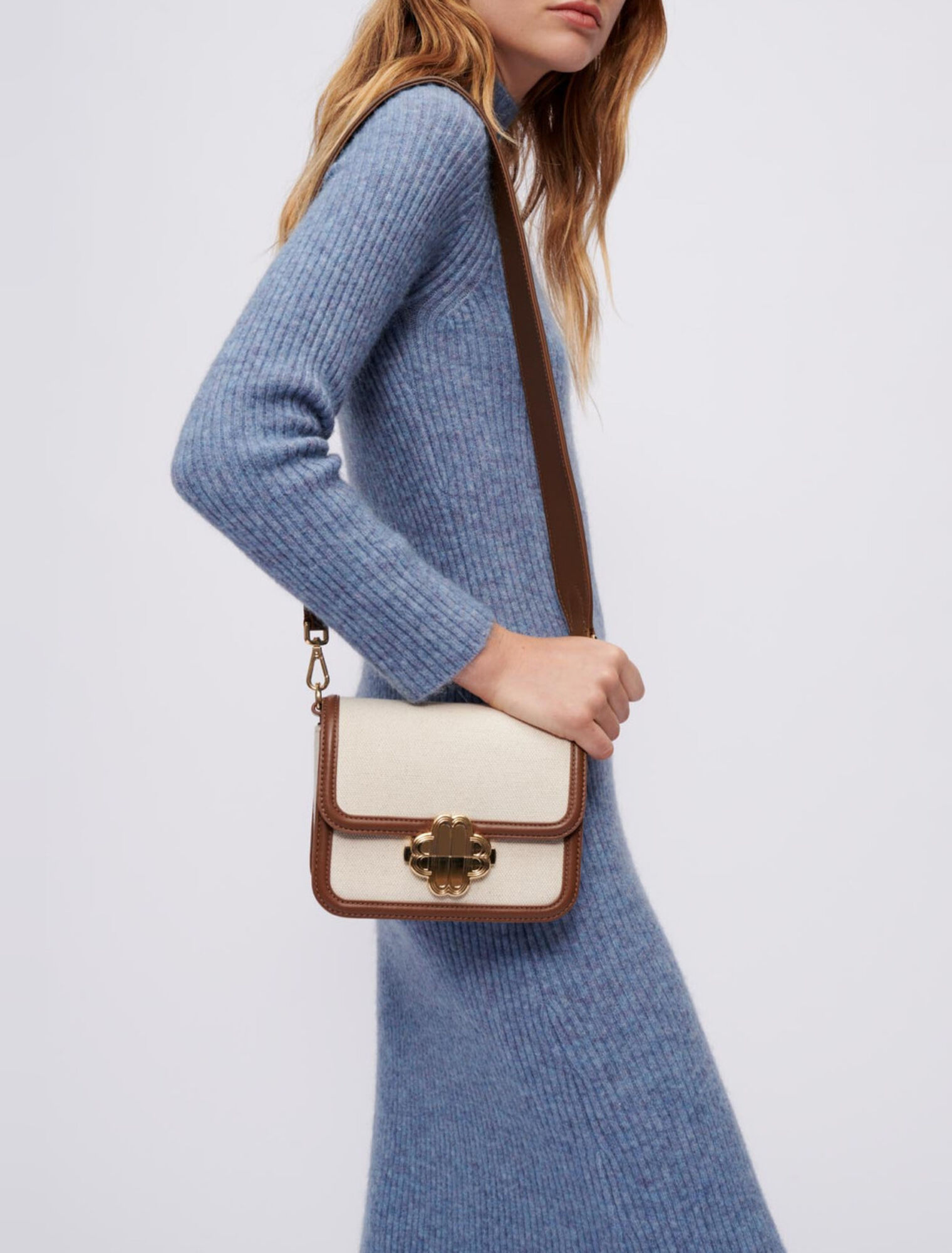 Robe en mohair col montant