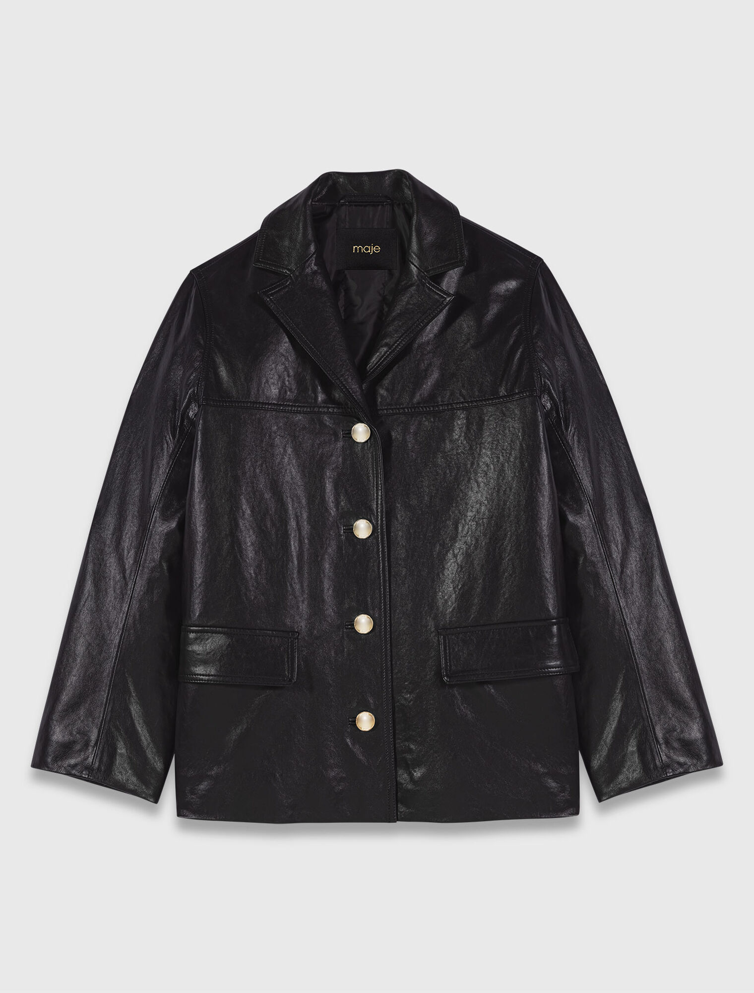 Veste en cuir matelassé 