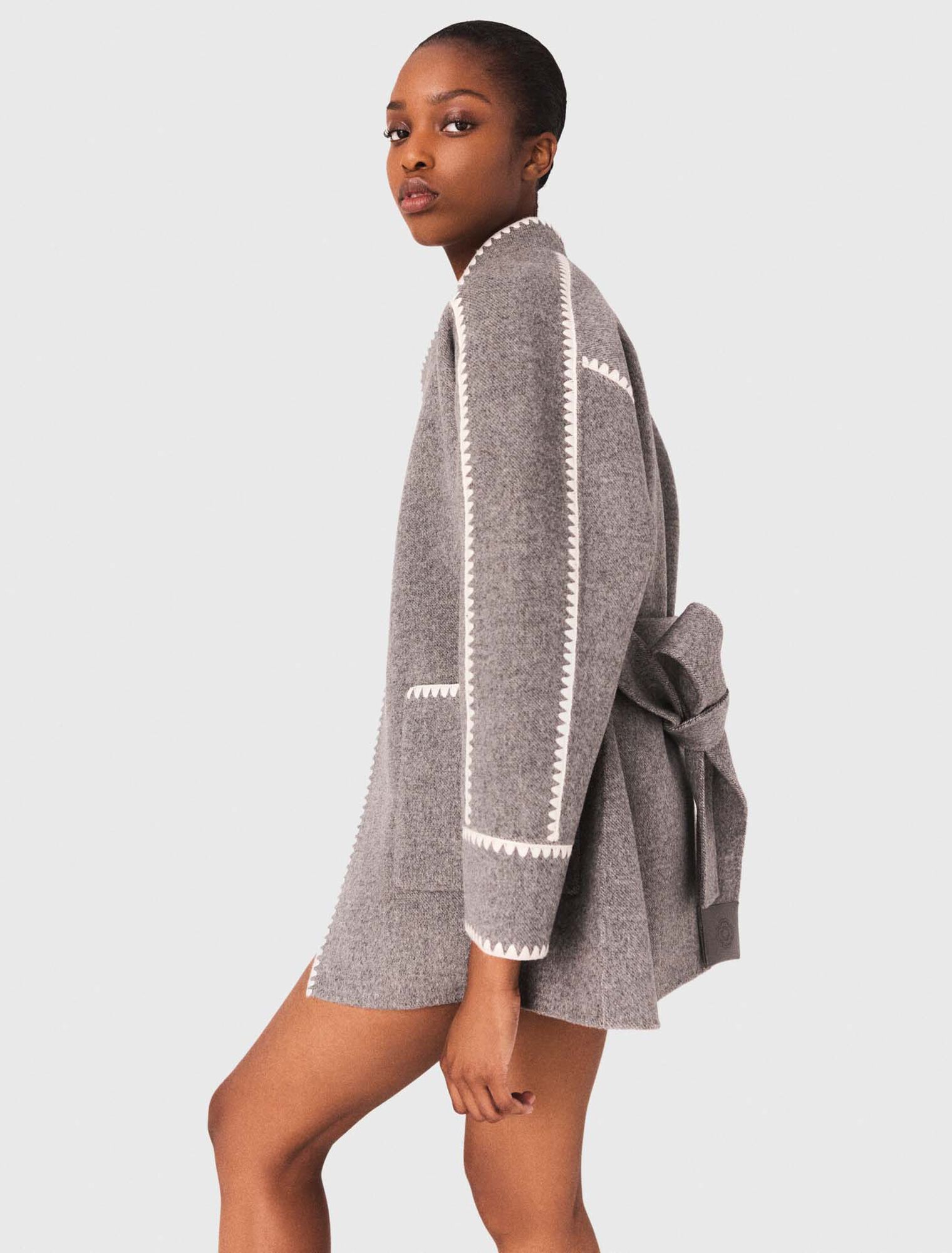 Manteau court double face