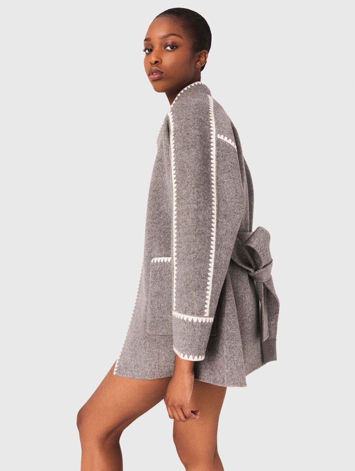Manteau court double face