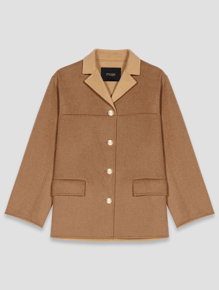 Manteau mi-long double face
