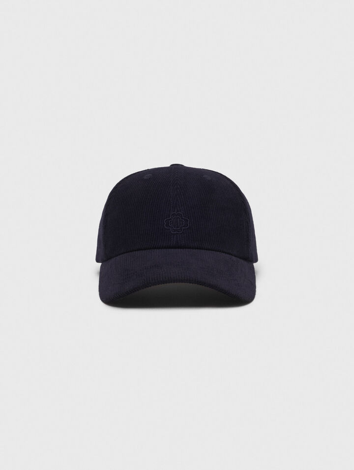 Casquette en velours côtelé