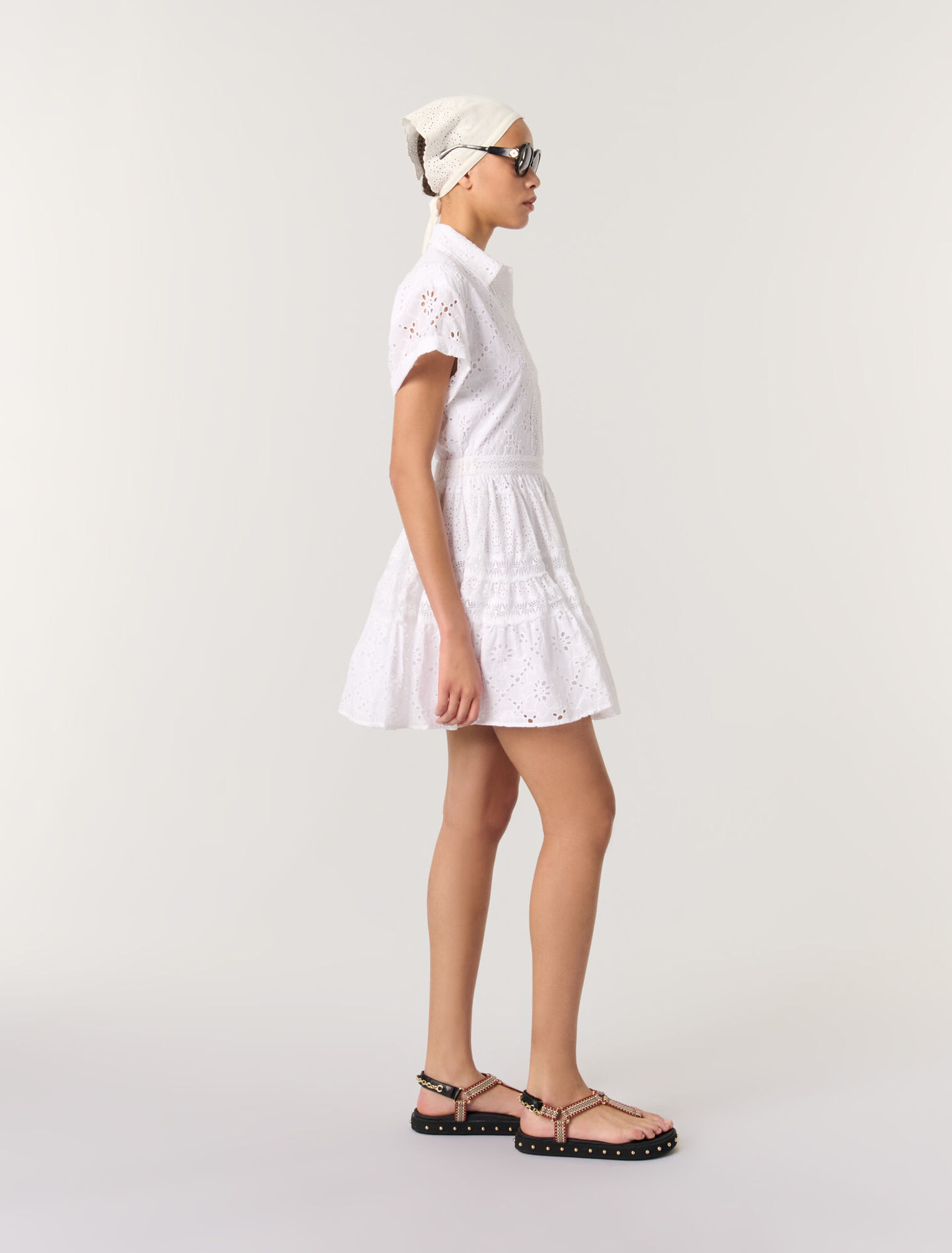 Robe babydoll en broderie