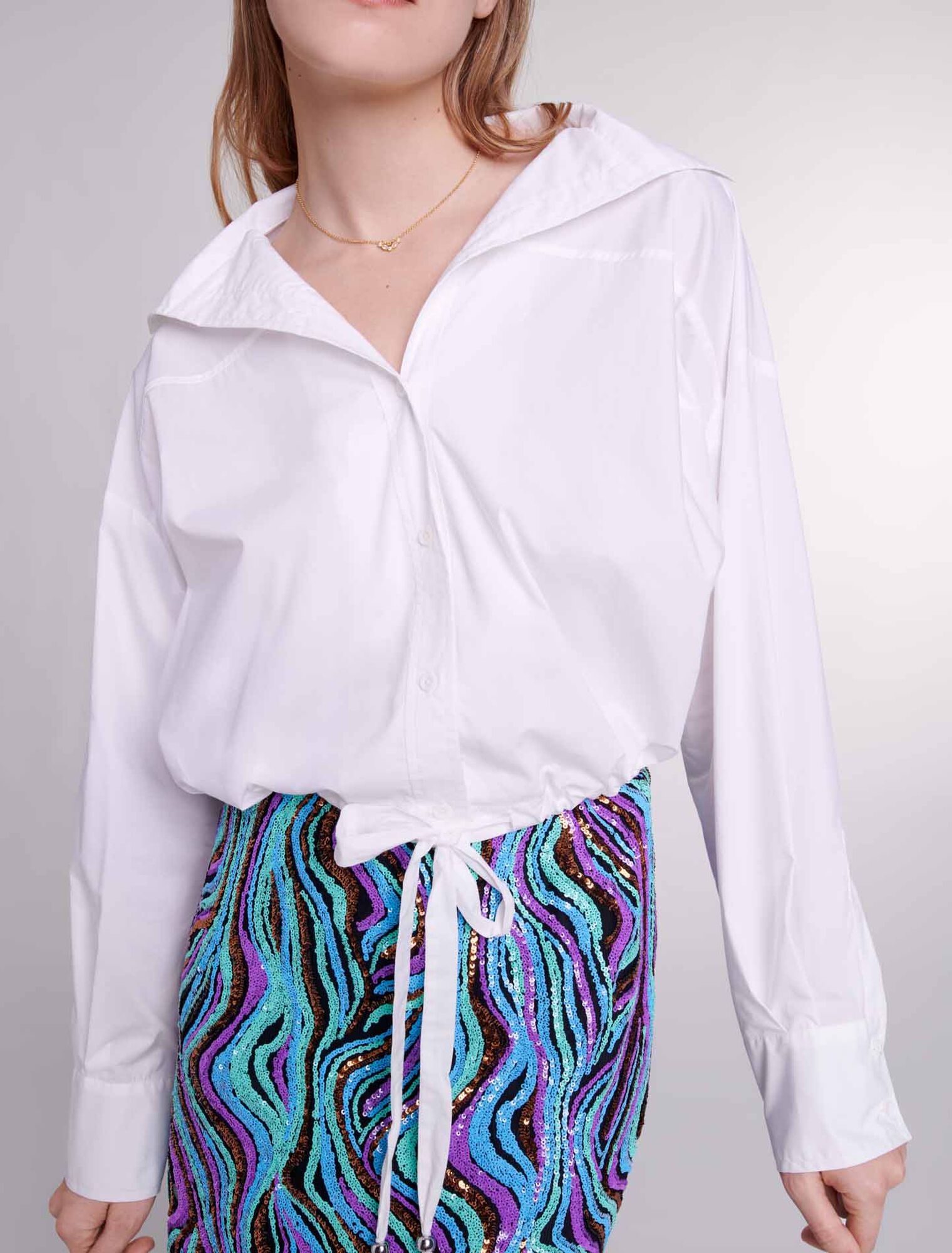 Chemise courte en coton