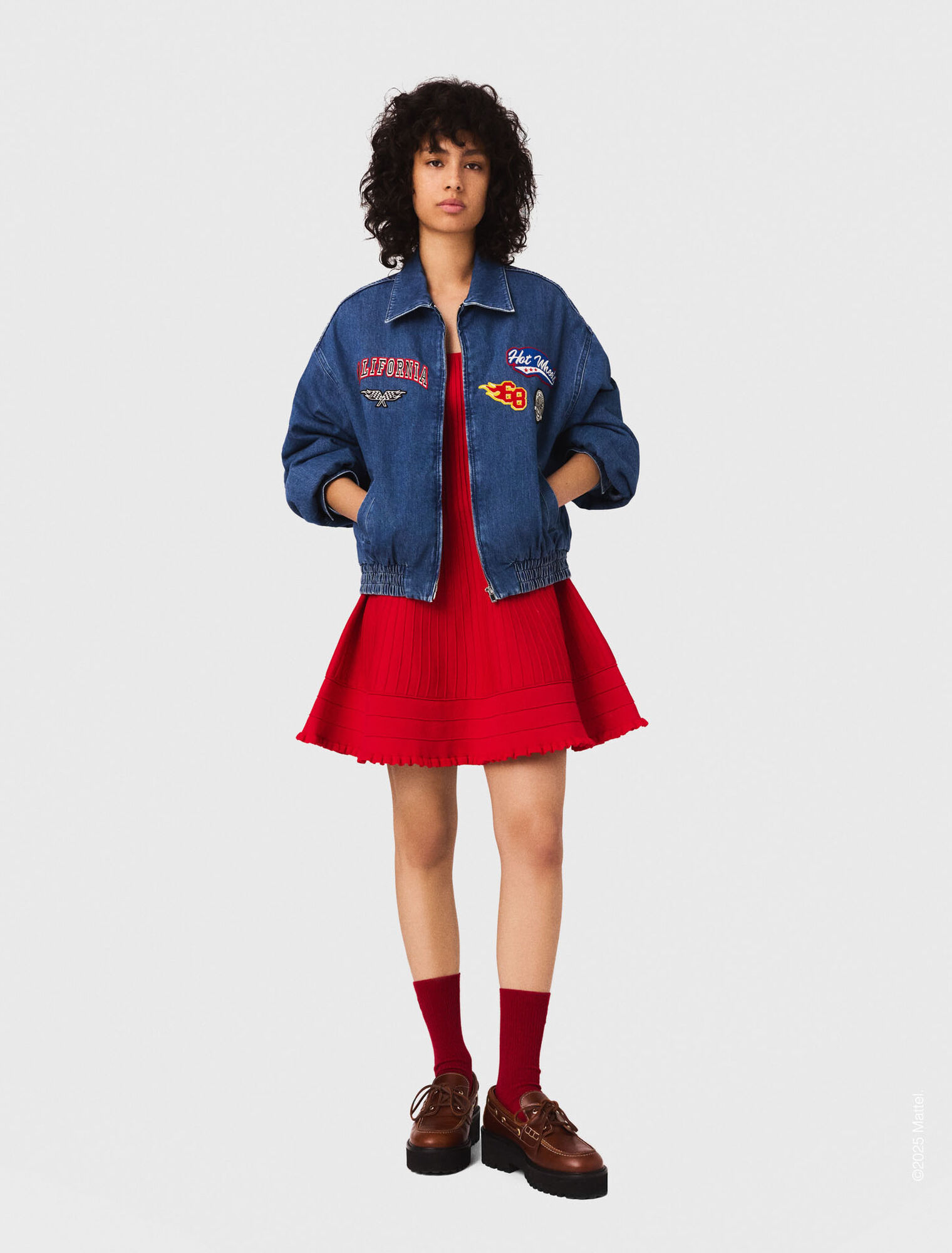 Veste denim oversize brodé