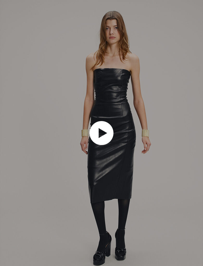Robe bustier cuir on sale